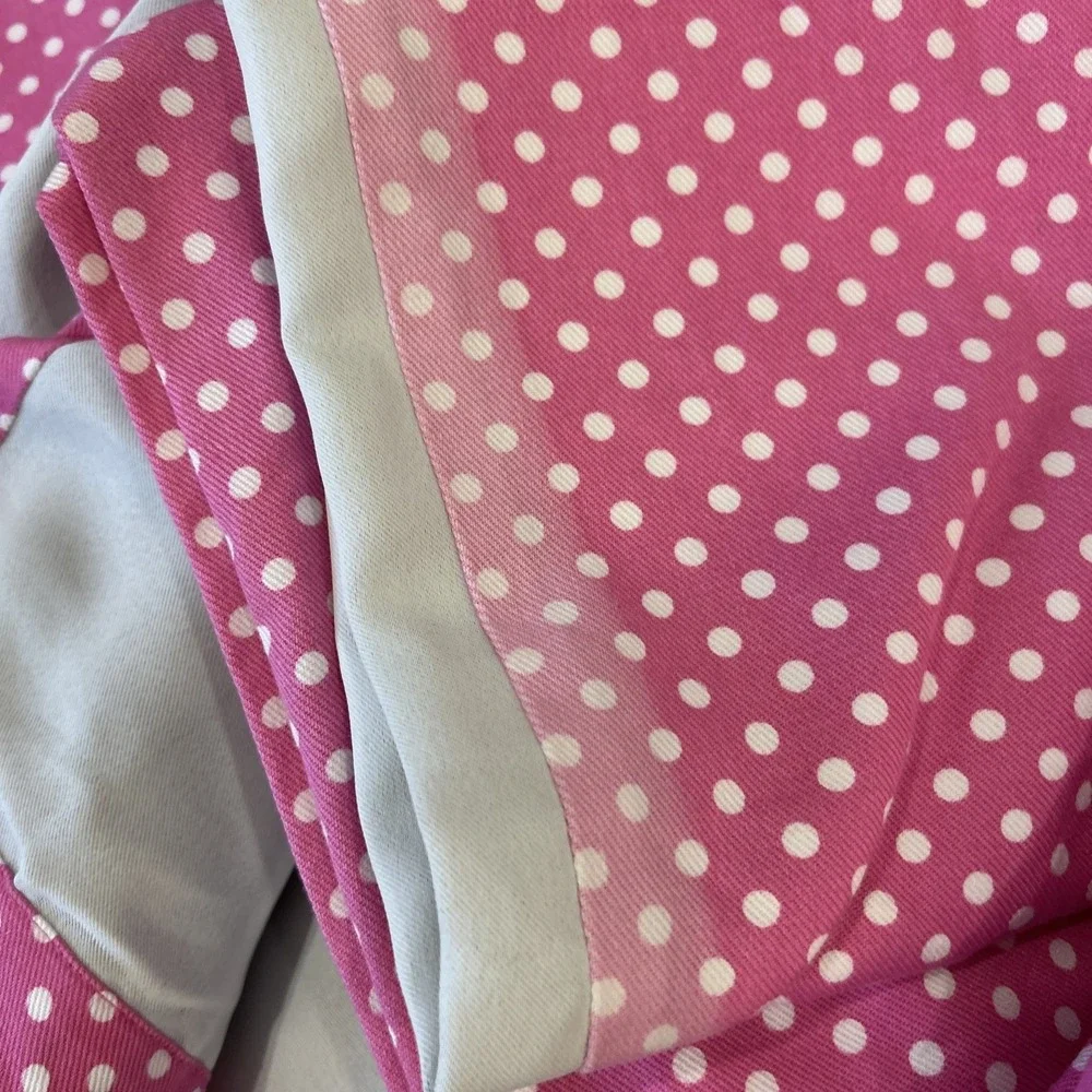 Pottery Barn Kids Pink Polka Dotted Curtain panels 44 x 84 Blackout Panel